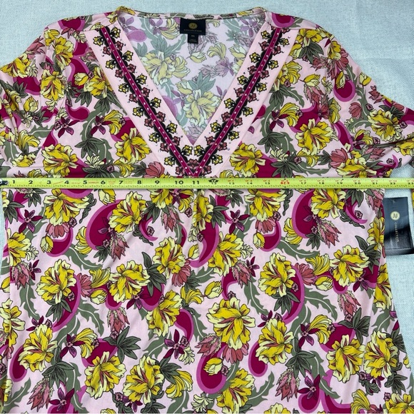 Jm Collection Women's 3/4 Sleeve V-Neck Top Size XXL - Picture 7 of 10